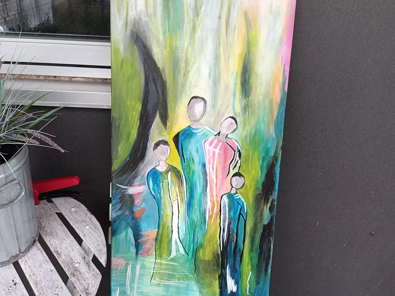 Billede 1 - Flot Maleri i Skønne Farver 40x90 cm