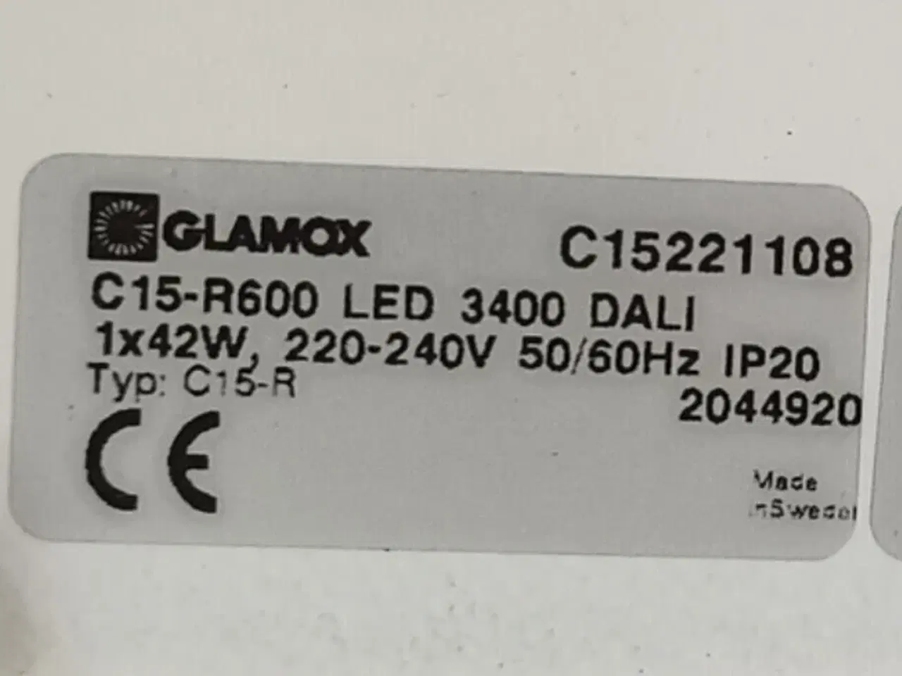 Billede 6 - Glamox c15-r600 led 3400 dali, 596x596mm