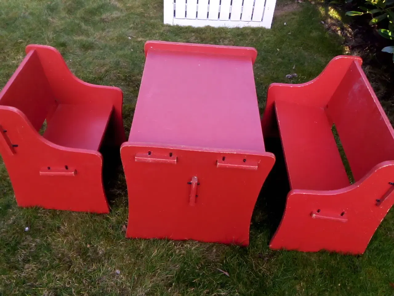 Billede 1 - BØRNESÆT / BORD / BÆNK / STOL / VINTAGE / 1970