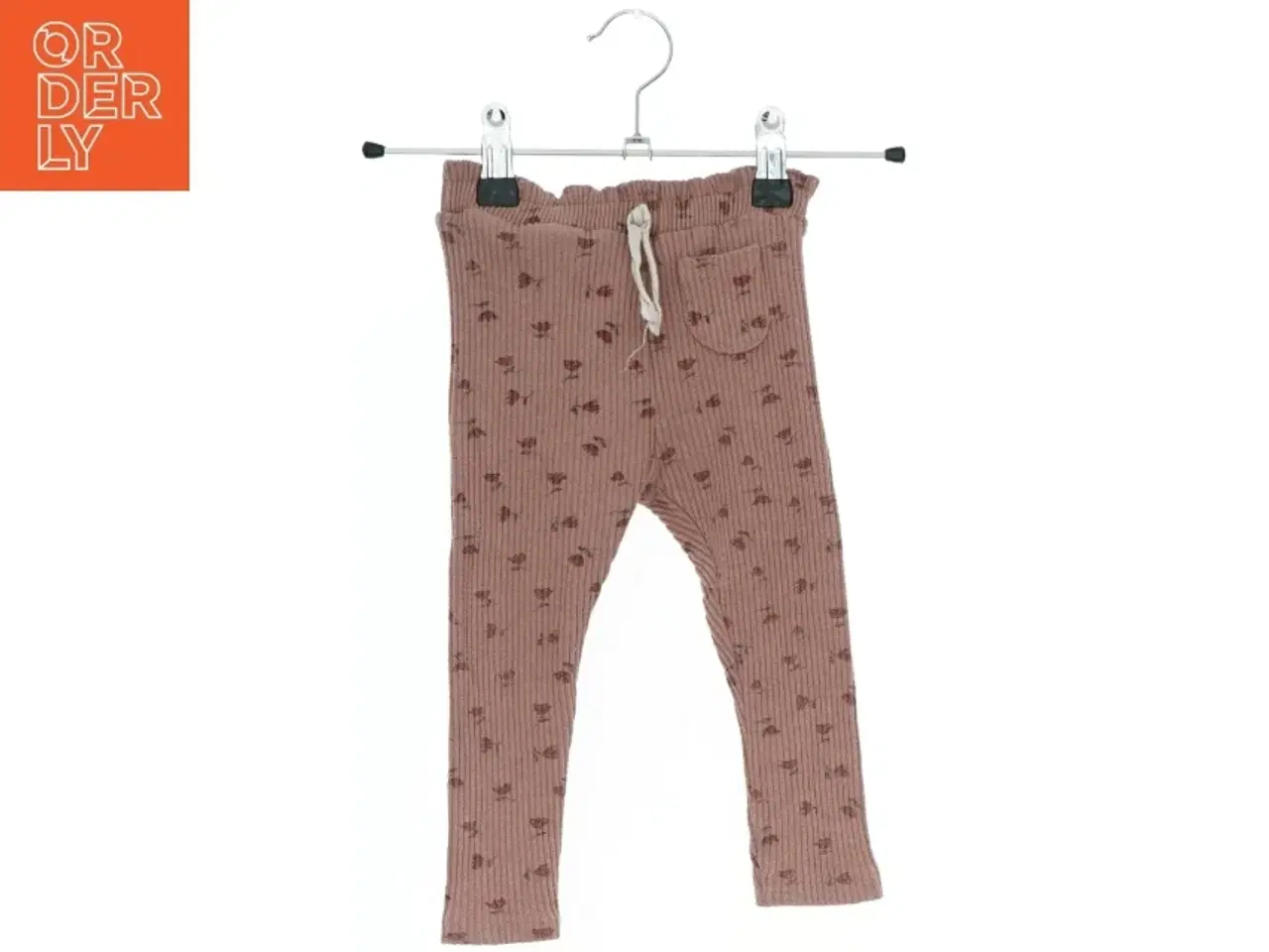 Billede 1 - Ribstrikkede leggings med blomsterprint fra Zara (str. 86)