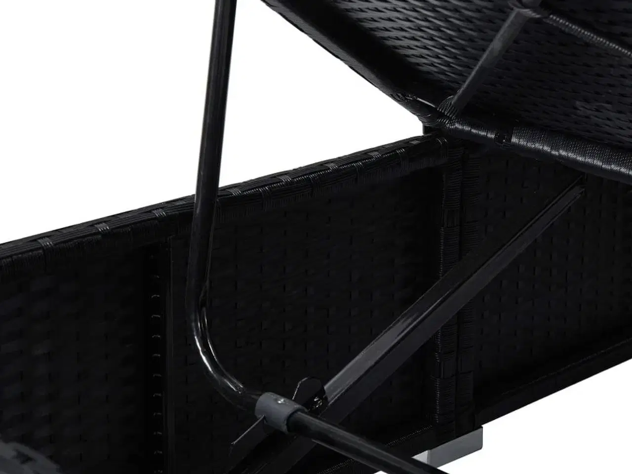 Billede 12 - Liggestol med hynde og tebord polyrattan cremehvid