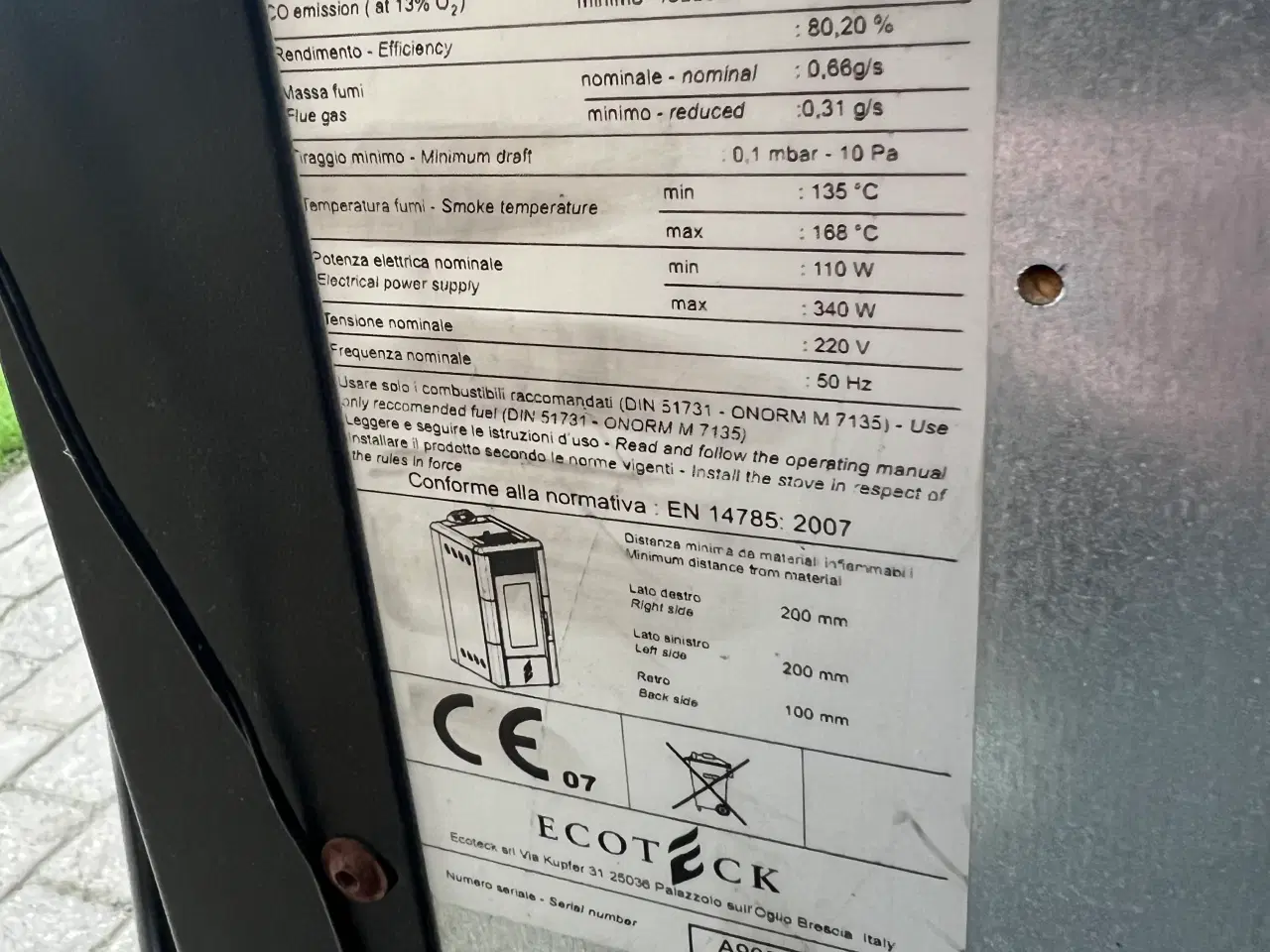 Billede 2 - Defekt ecoteck Pilleovn 