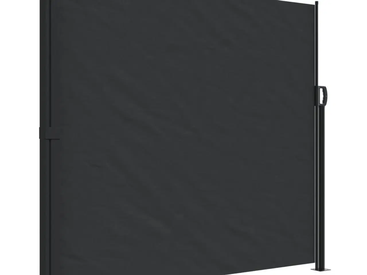 Billede 2 - Sammenrullelig sidemarkise 180x600 cm sort