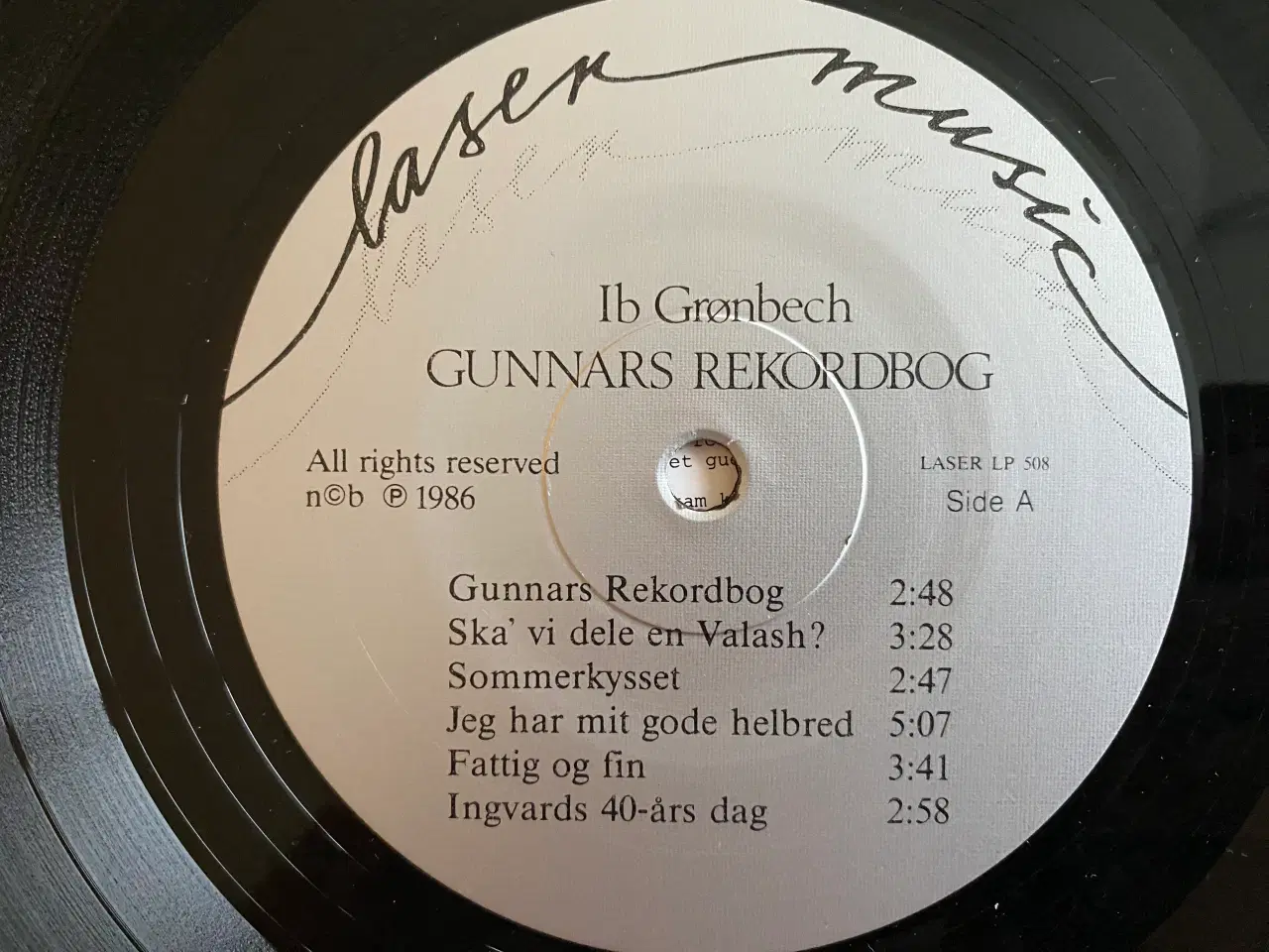 Billede 3 - LP .Ib Grønbech ‎– Gunnars Rekordbog