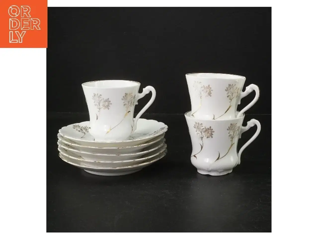 Billede 1 - Porcelæn tekopper med underkopper (str. Ø. 14 cm. h. 7 cm y. 7,5 cm)