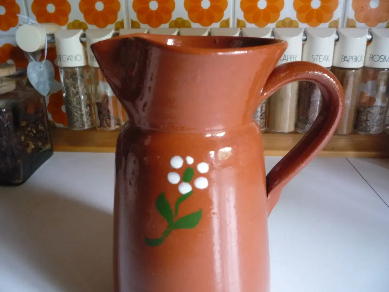 Billede 2 - Flot kande / vase i keramik eller lertøj
