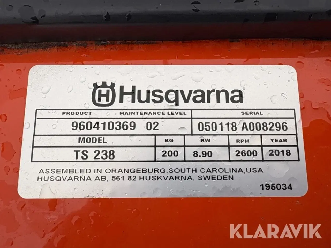 Billede 5 - Havetraktor Husqvarna TS 238