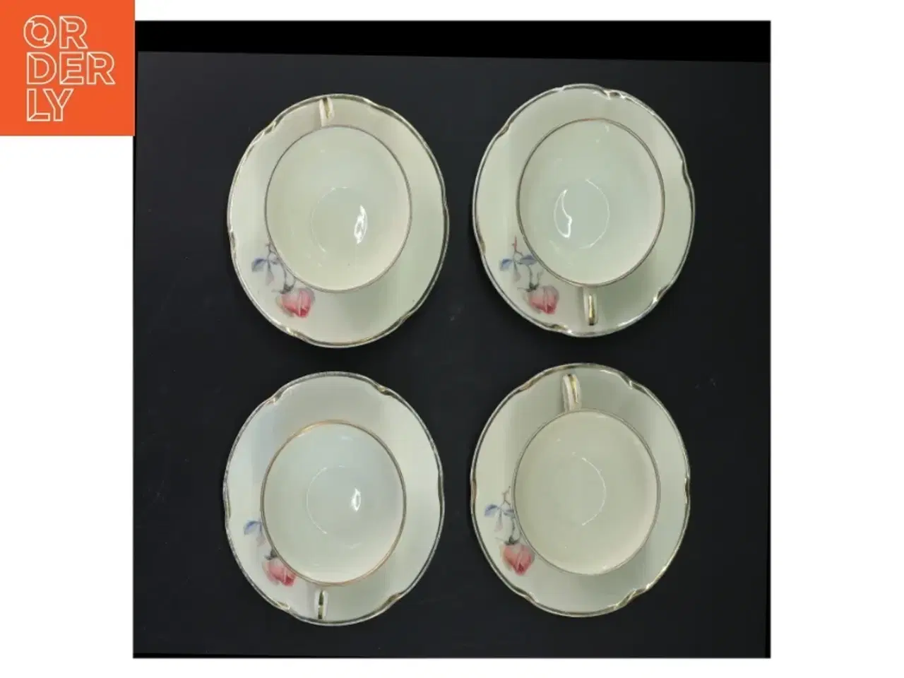 Billede 3 - Porcelænstekopper med underkopper (str. Ø 13 cm og ø 8 cm x 5 cm)