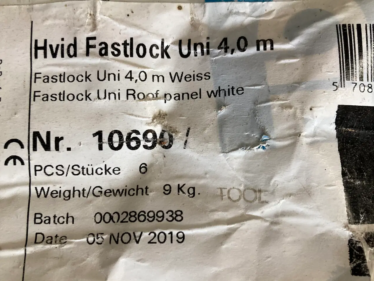 Billede 3 - Nye Icopal fastlock uni tagplader hvide