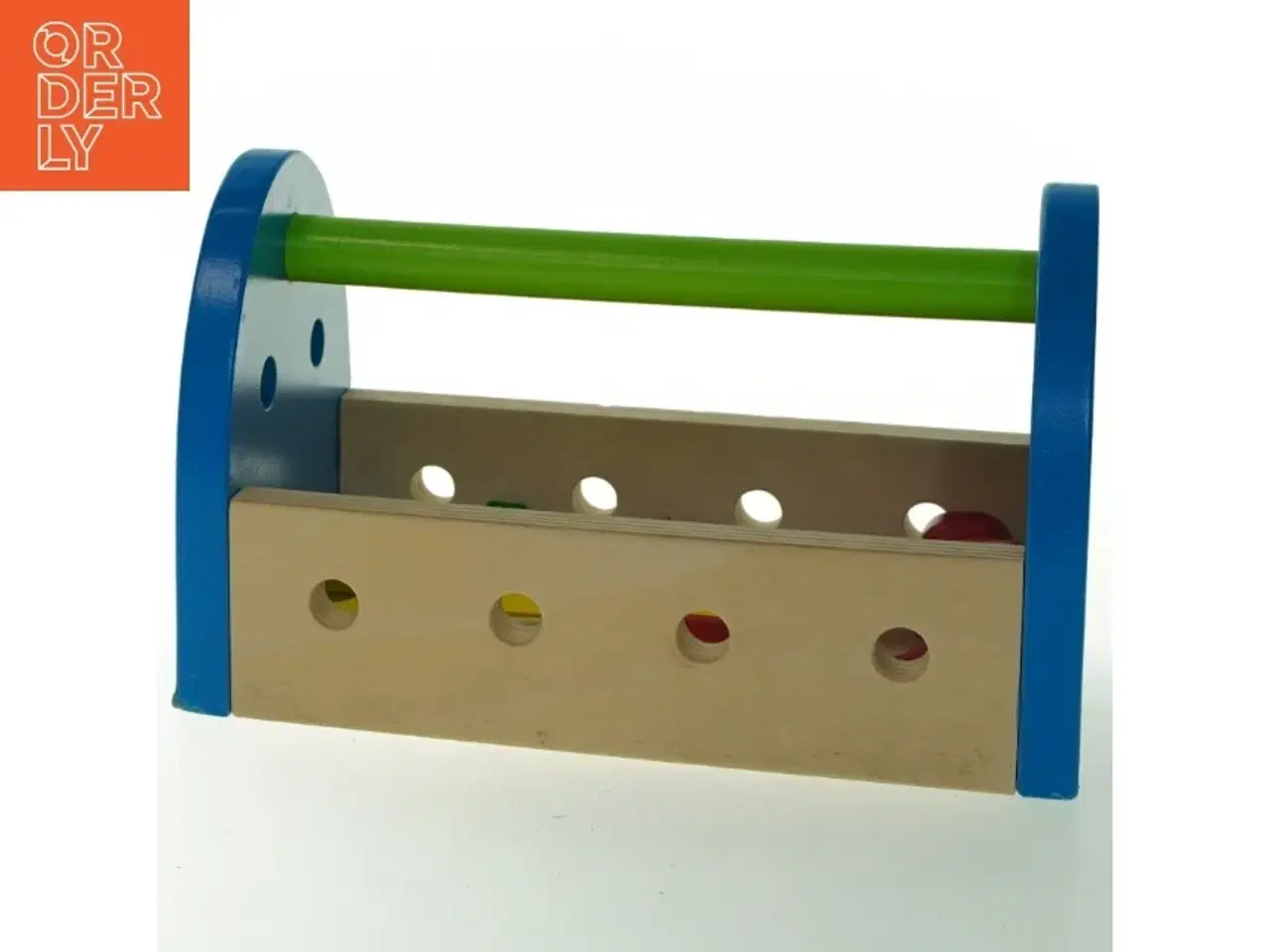 Billede 6 - Træværktøjskasse med legetøjsværktøj fra Hape (str. 24x13 cm)