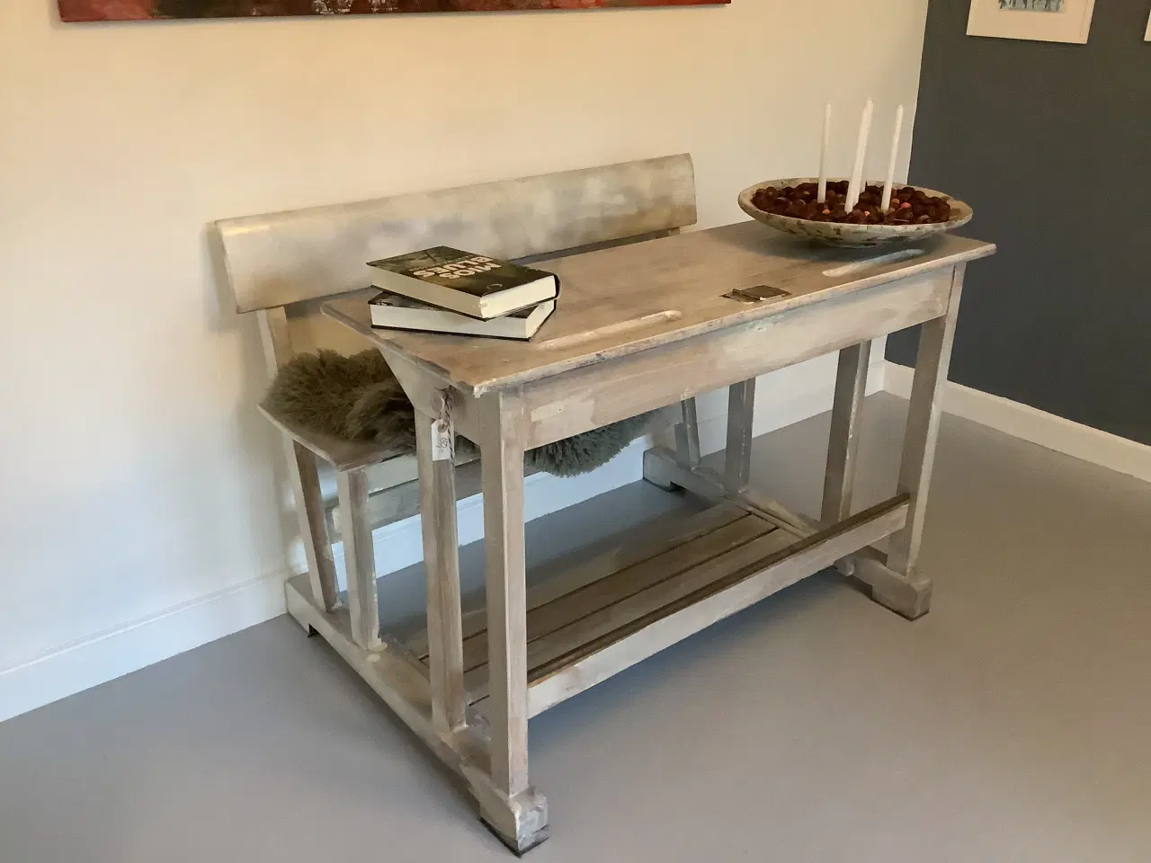 Billede 3 - Original gammel skolepult