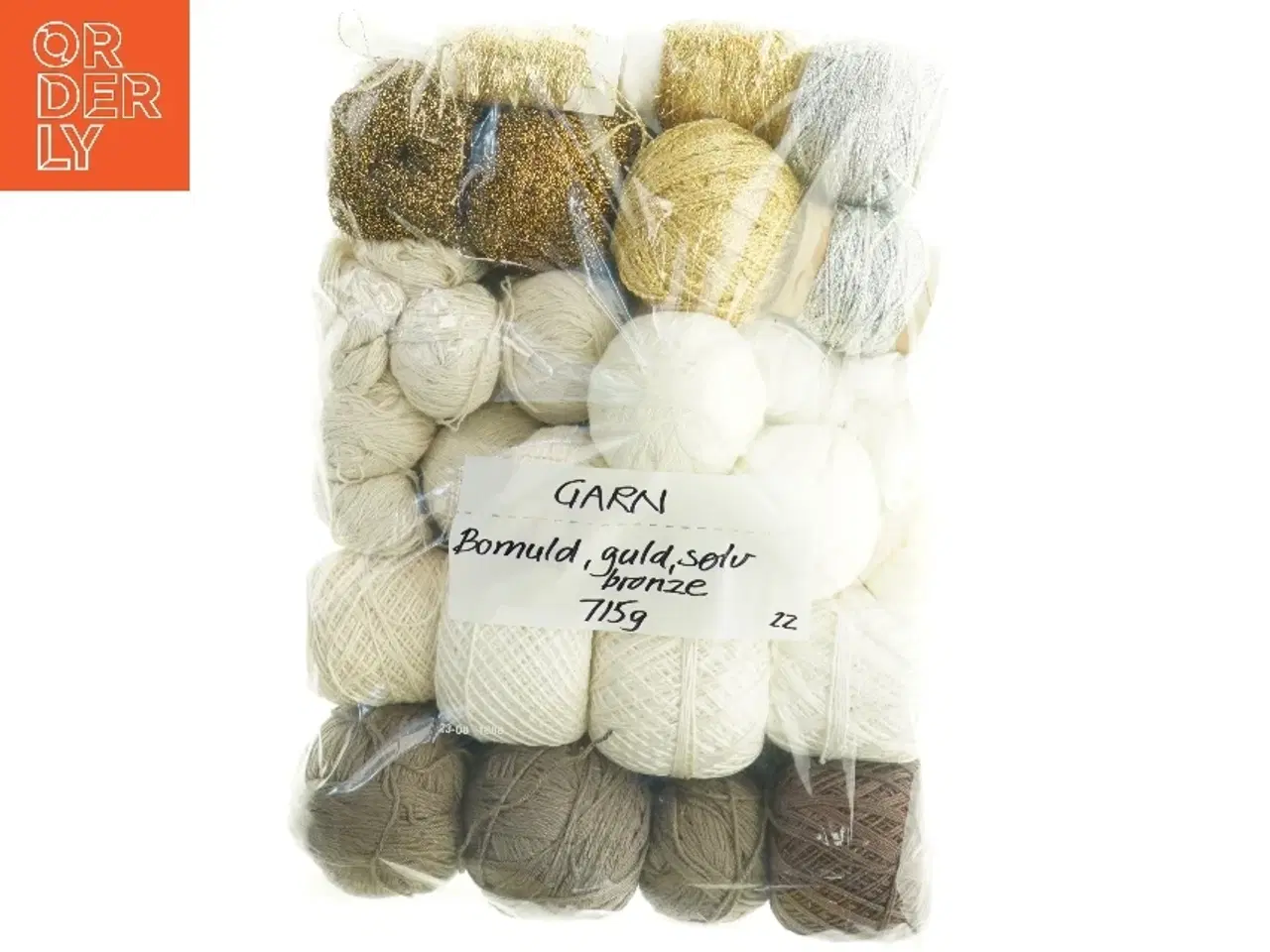 Billede 1 - Garn, bomuld, guldgarn m.m. (715 gram)