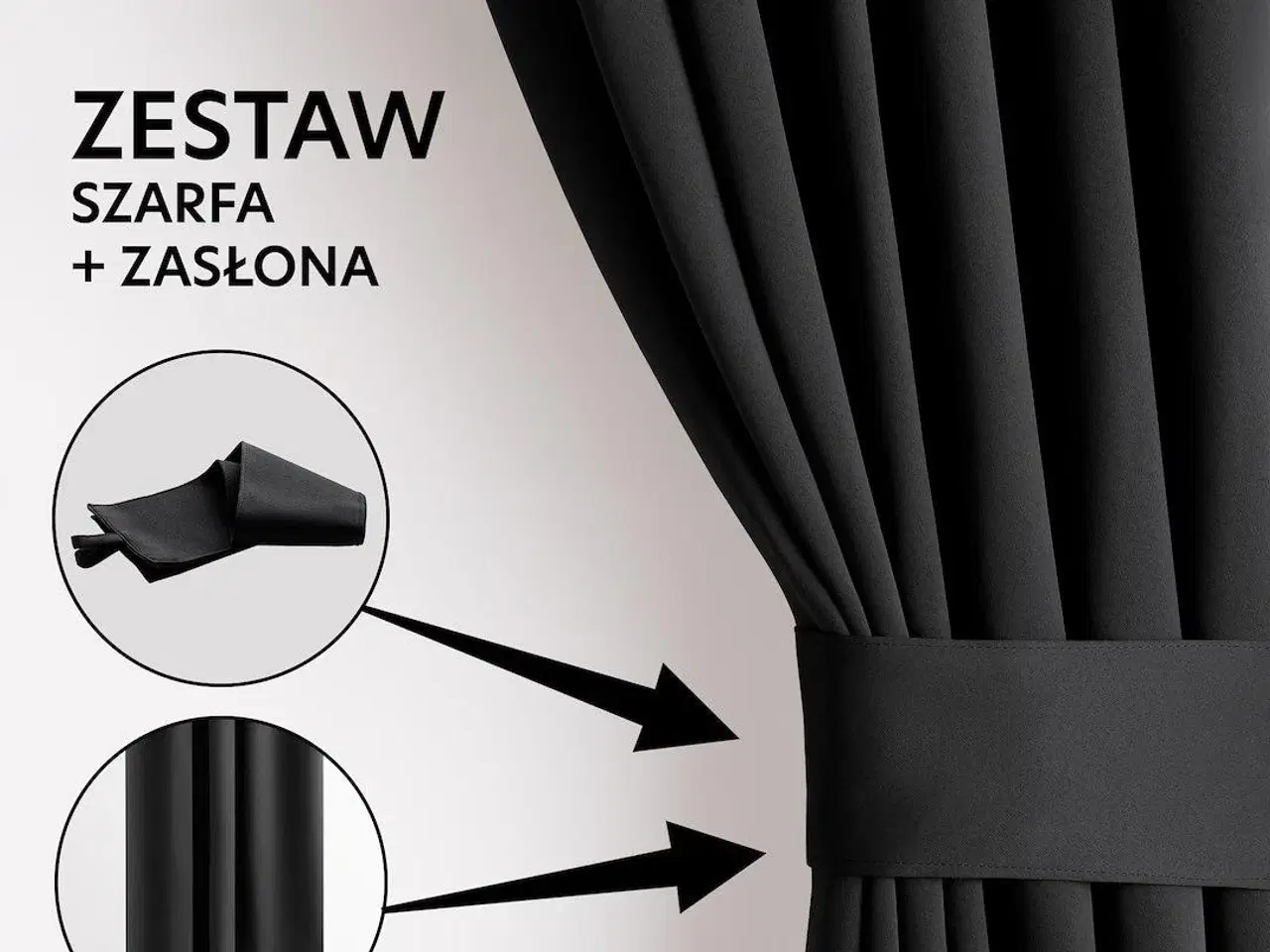 Billede 12 - Mørklægningsgardin blackout 140×245 cm – sort, sølvøskner – AmeliaHome