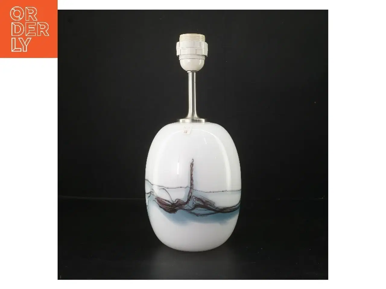 Billede 3 - Bordlampe i glas fra Royal Copenhagen (str. 33 cm)