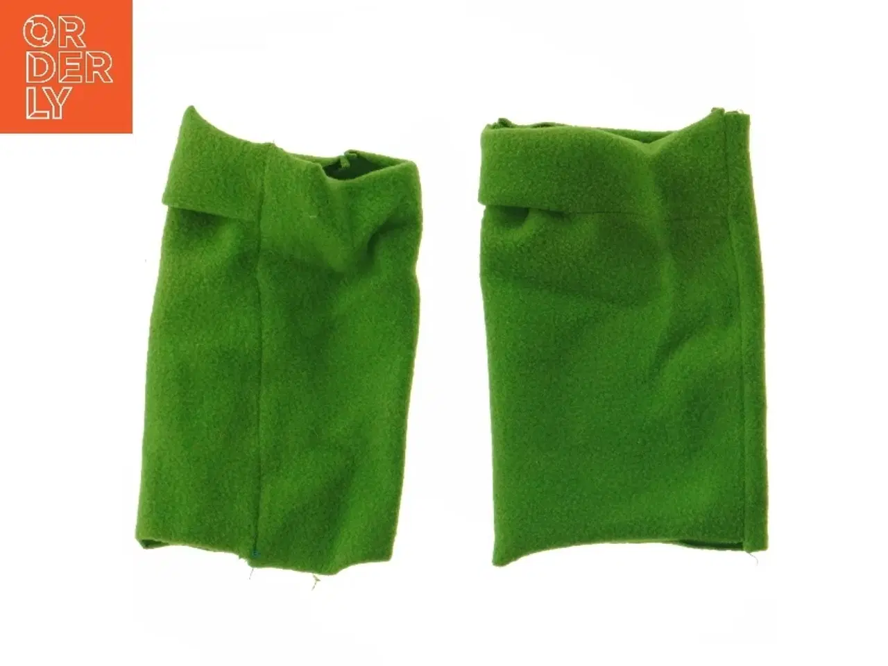 Billede 1 - Grønne fleece benvarmere (str. 16 x 10 cm)