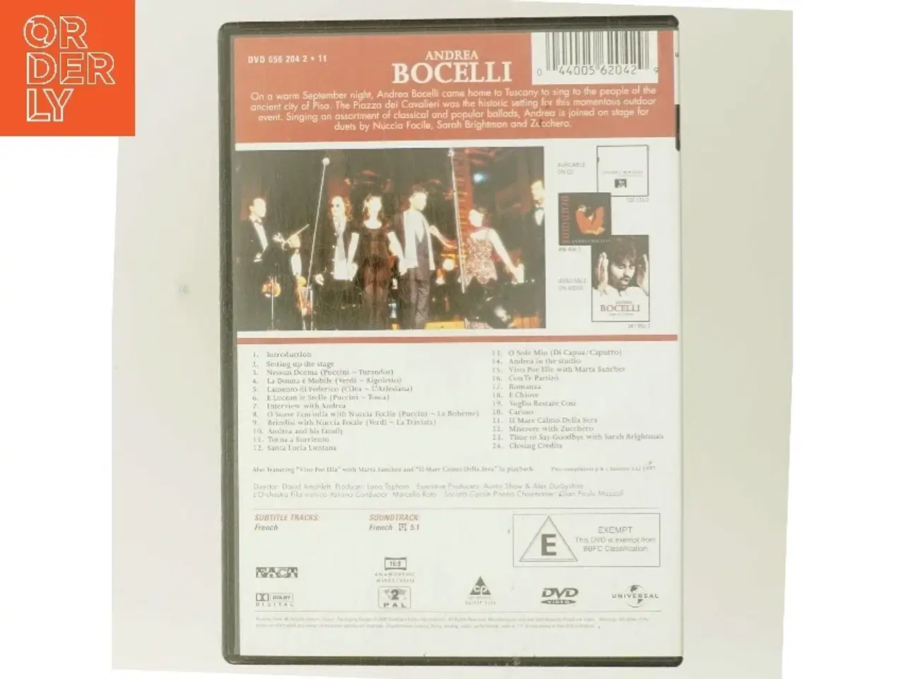 Billede 3 - Andrea Bocelli: A Night in Tuscany med Andrea Bocelli (DVD)