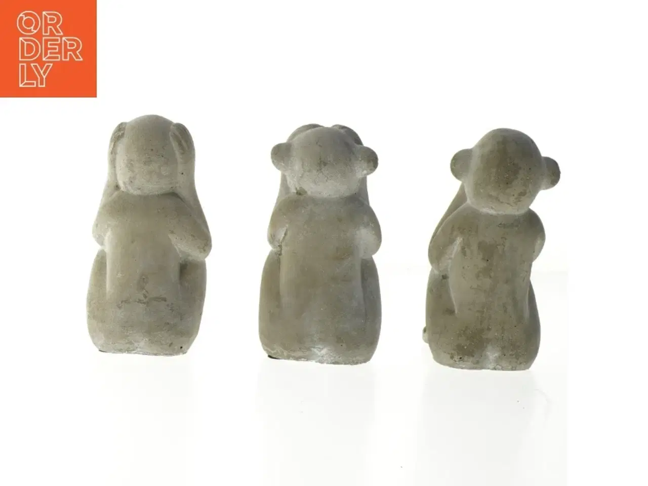 Billede 2 - Tre vise abe-figurer i sten fra Villa Collection (str. 14 cm)