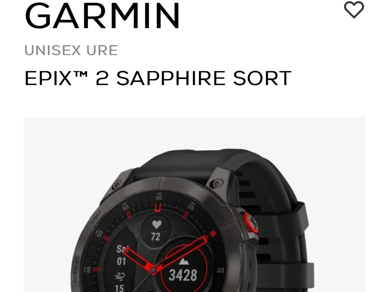 Billede 1 - Garmin epix saphire titanium gen 2, ur nyt