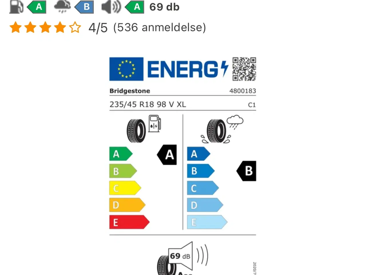 Billede 6 - 4 styk helt nye og ubrugte Bridgestone sommerdæk 