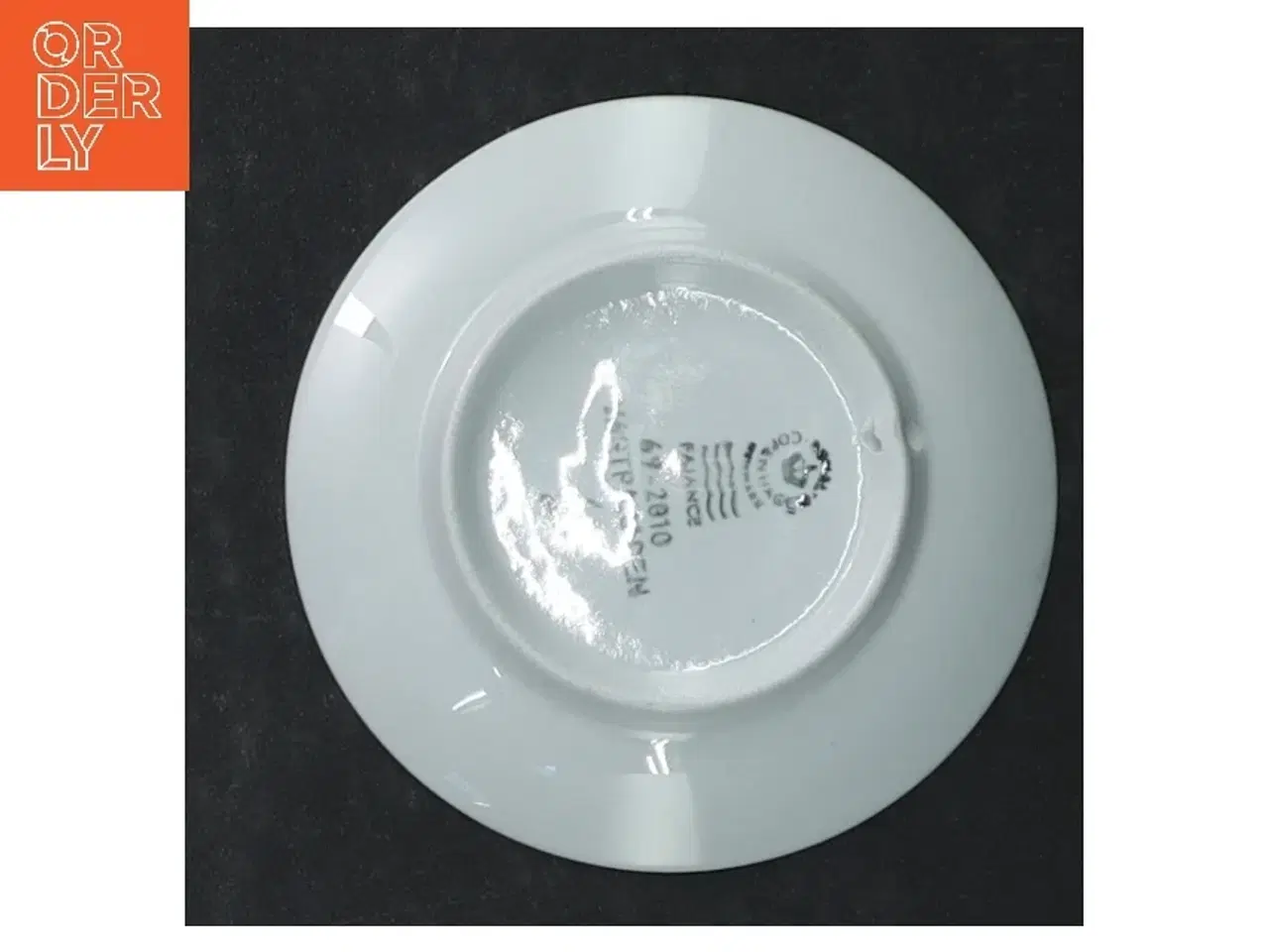 Billede 4 - Blå og hvid porcelænstallerken med motiv fra Royal Copenhagen (str. Ø 8 cm)