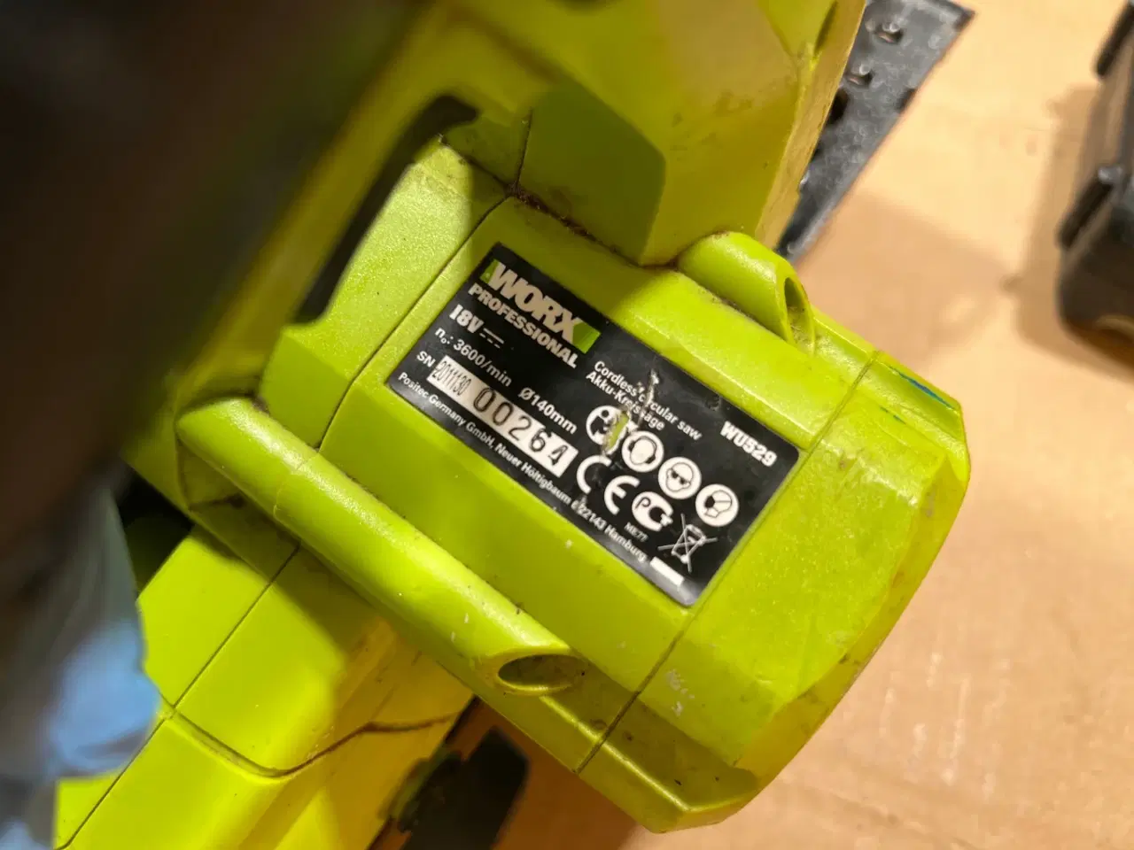 Billede 2 - Worx Professional WU529 – 18V Rundsav m. 2 batteri