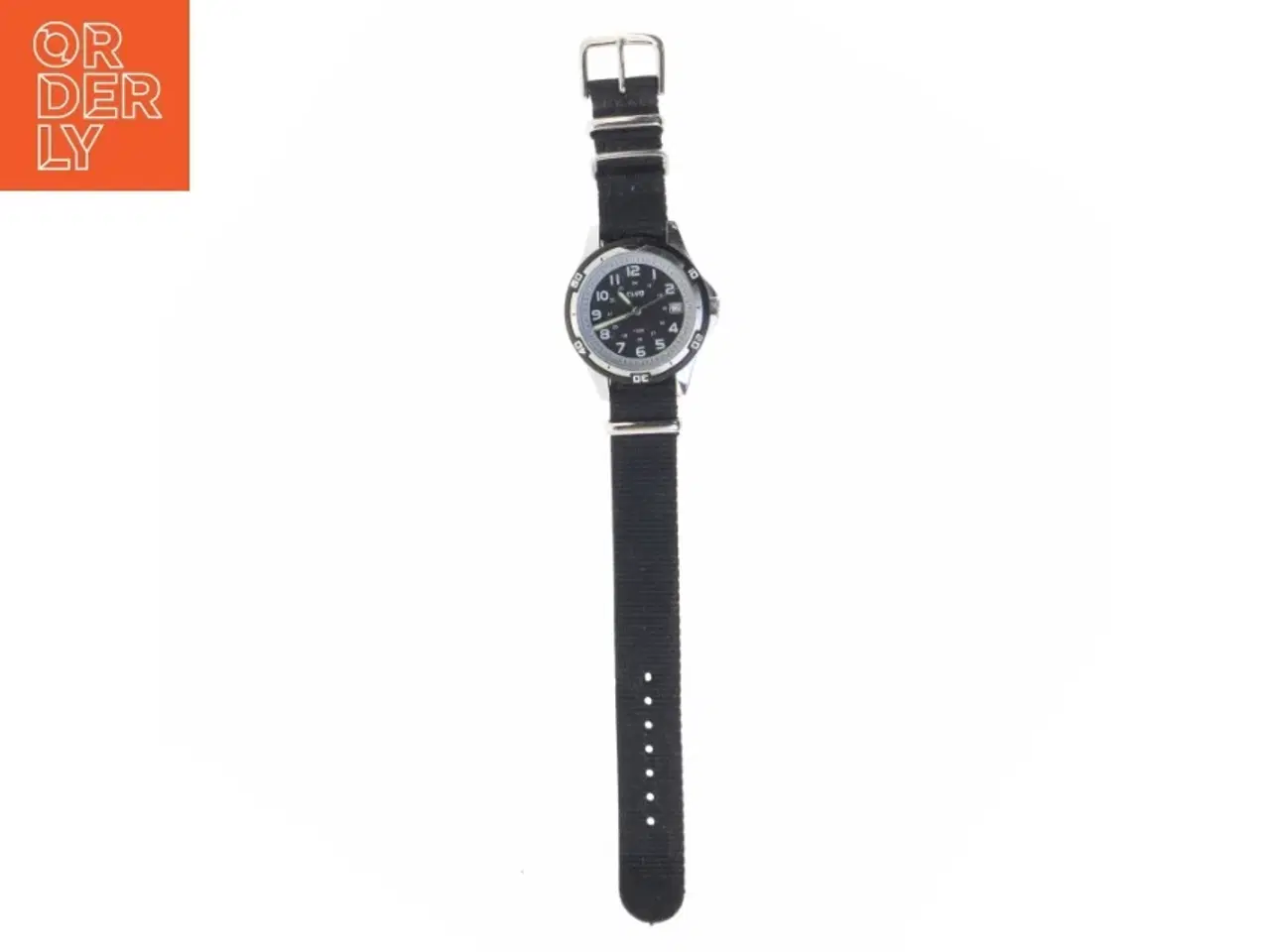 Billede 1 - Club Time børneur med nylonrem (str. Skive ø 3 komma 5 cm rem en komma 6 cm)