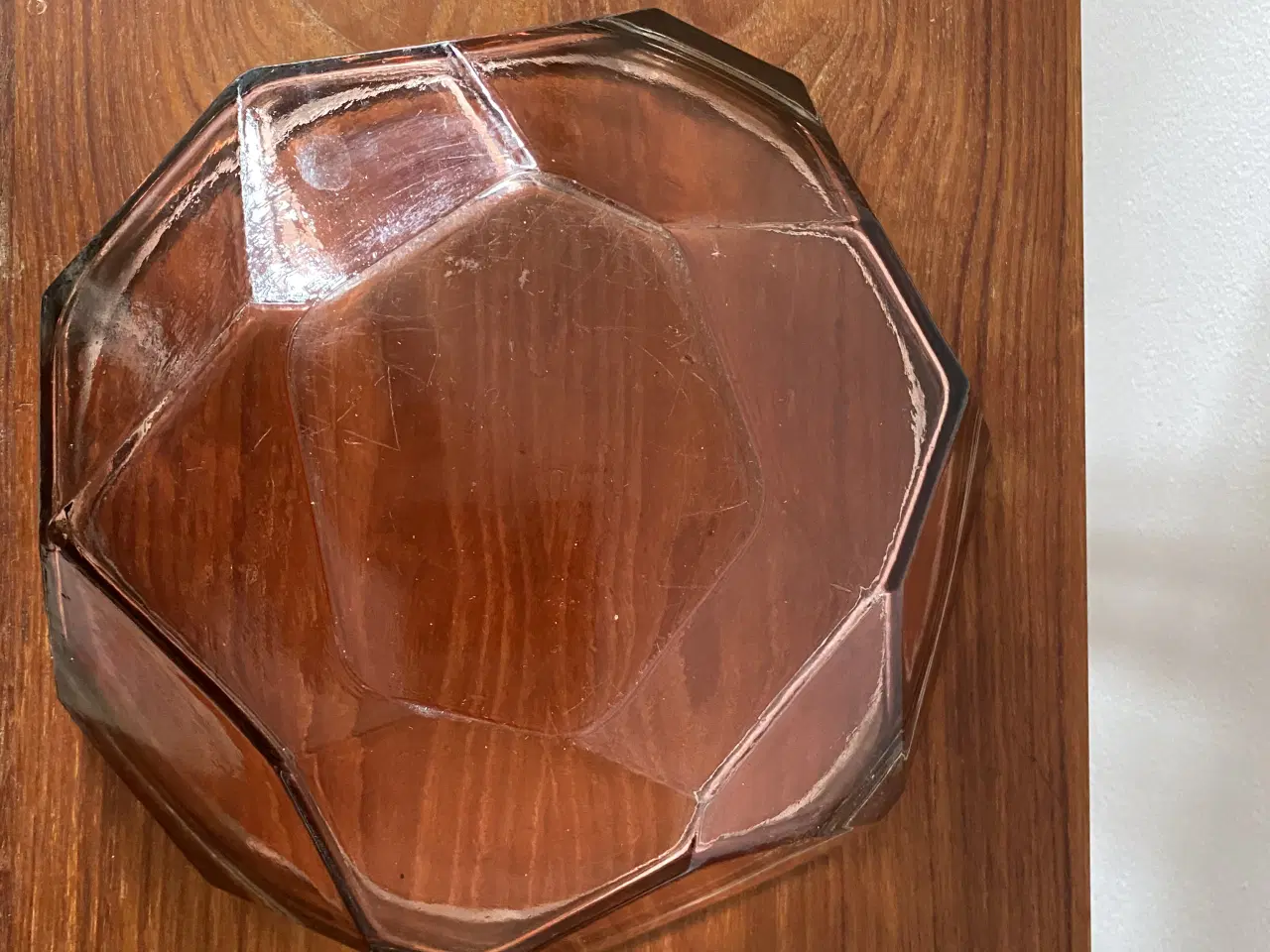 Billede 4 - Rosa glasskål 