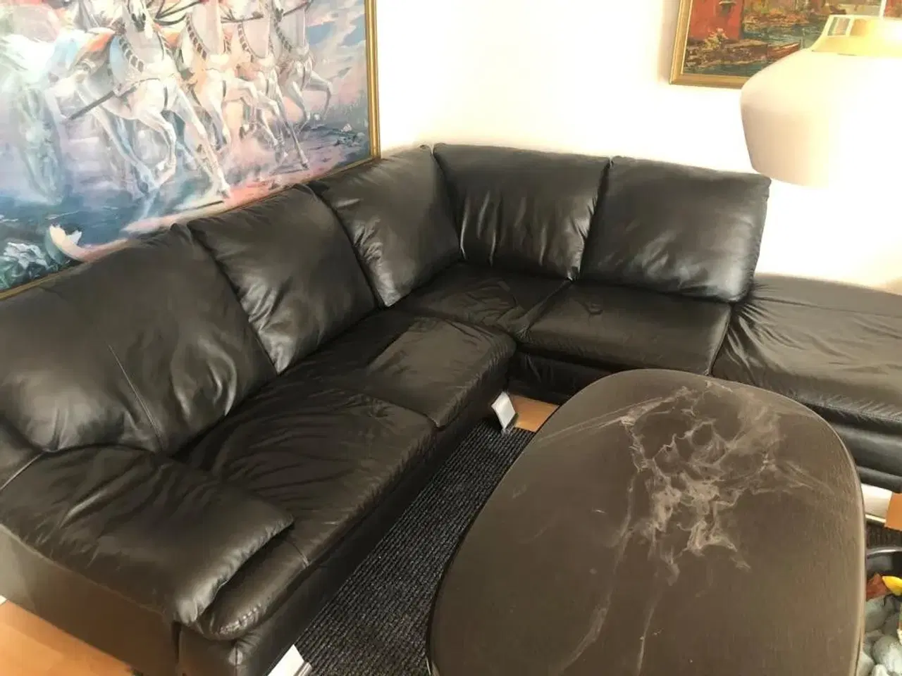 Billede 4 - Billig ægte læder sofa