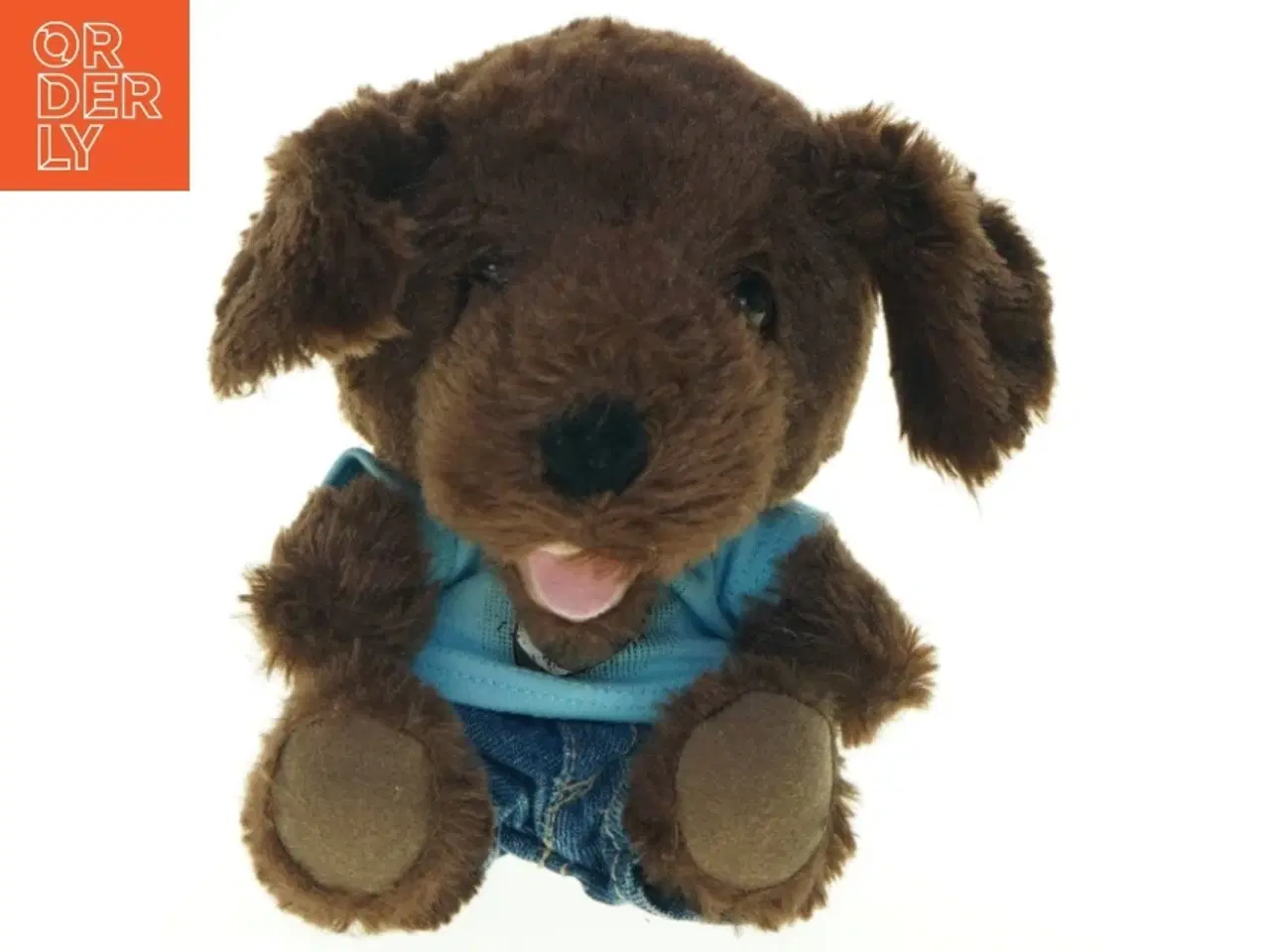Billede 3 - Tøjdyr hund med tøj (str. H. 18 cm)