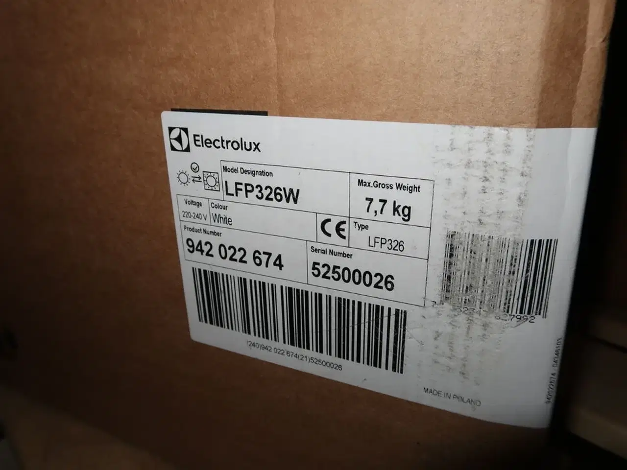 Billede 2 - Emhætte ELECTROLUX LFP326W