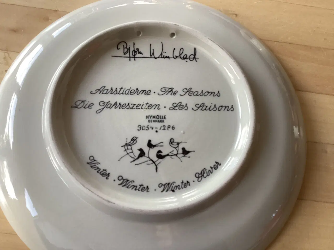Billede 2 - Bjørn Wiinblad platte/tallerken Årstiderne-vinter