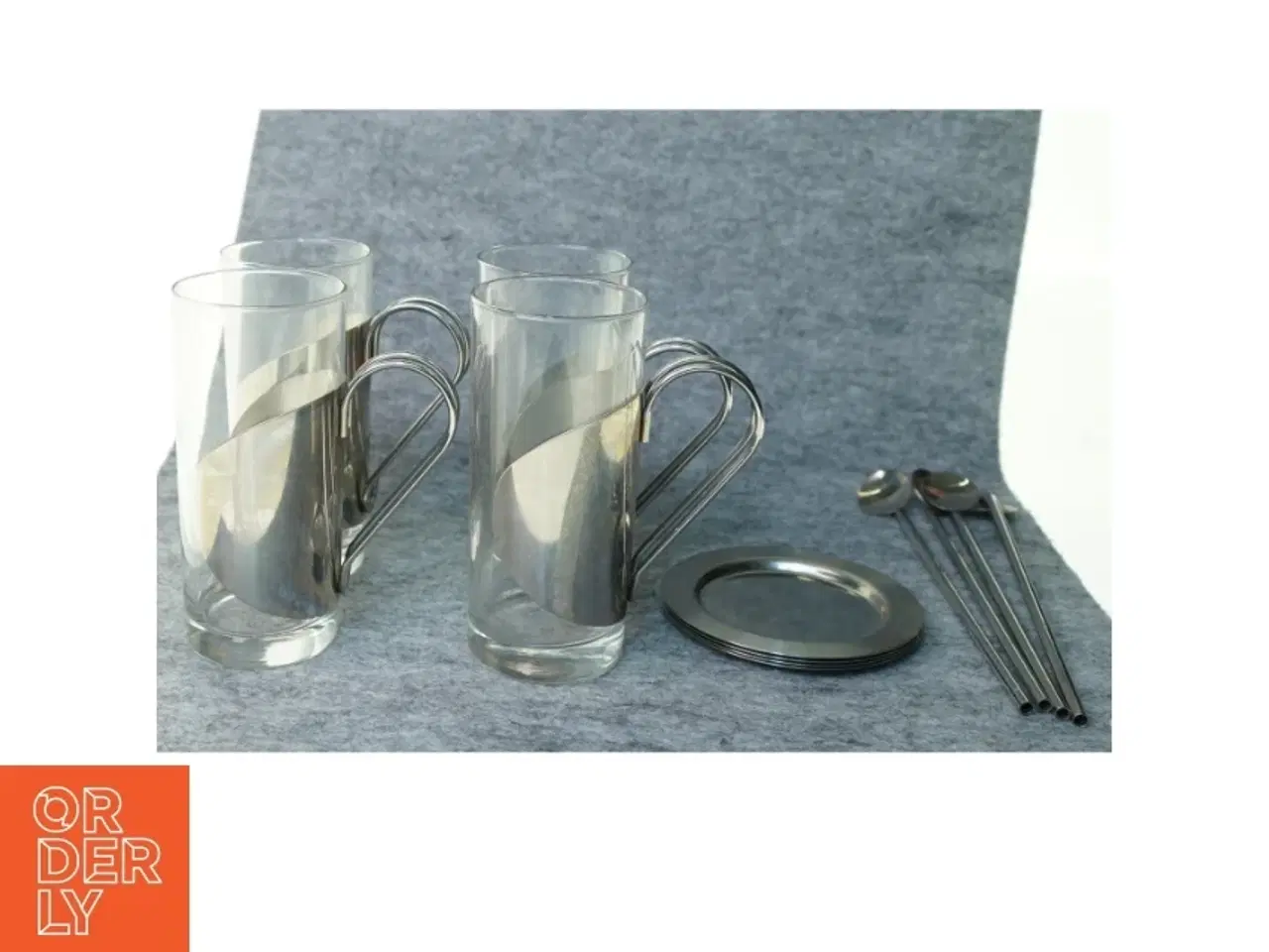 Billede 2 - Ice coffe glas og skeer (str. 14 x 6 cm)