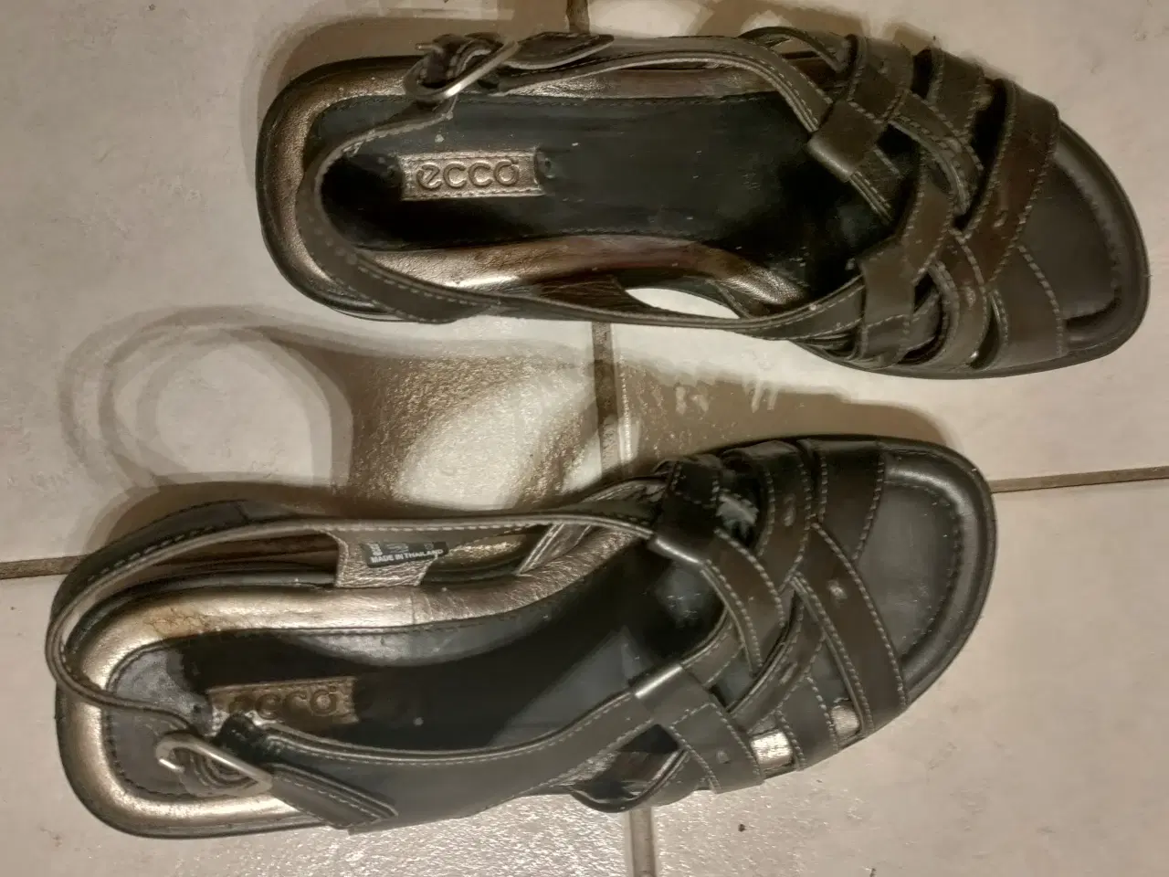 Billede 4 - Ecco Flettede Læder Sandaler