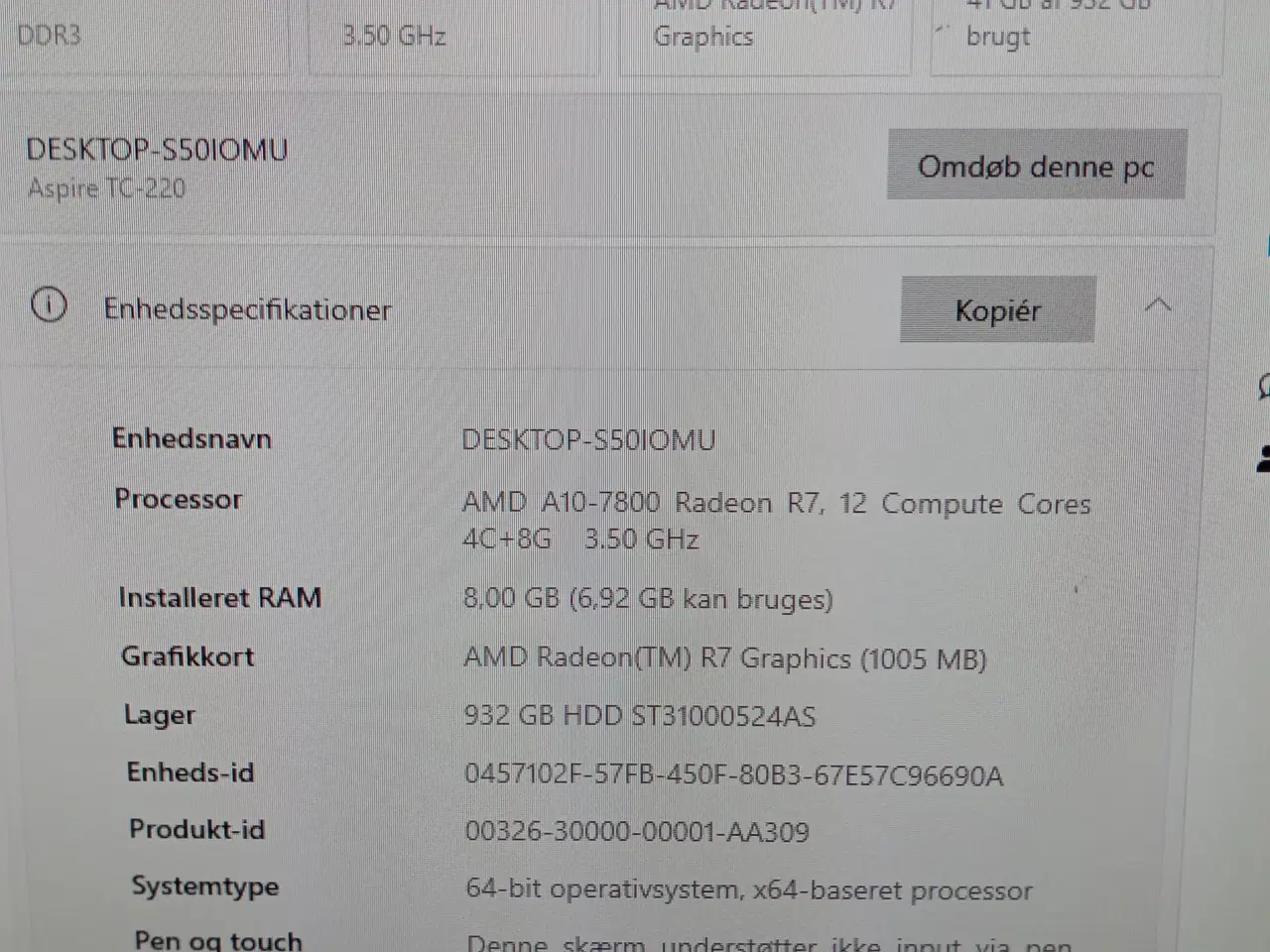 Billede 4 - Acer computer med windows 10