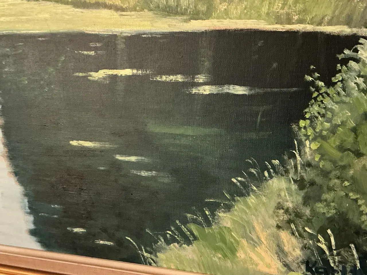 Billede 4 - Oliemaleri af Karl Wolf: Motiv fra Krogerup Park