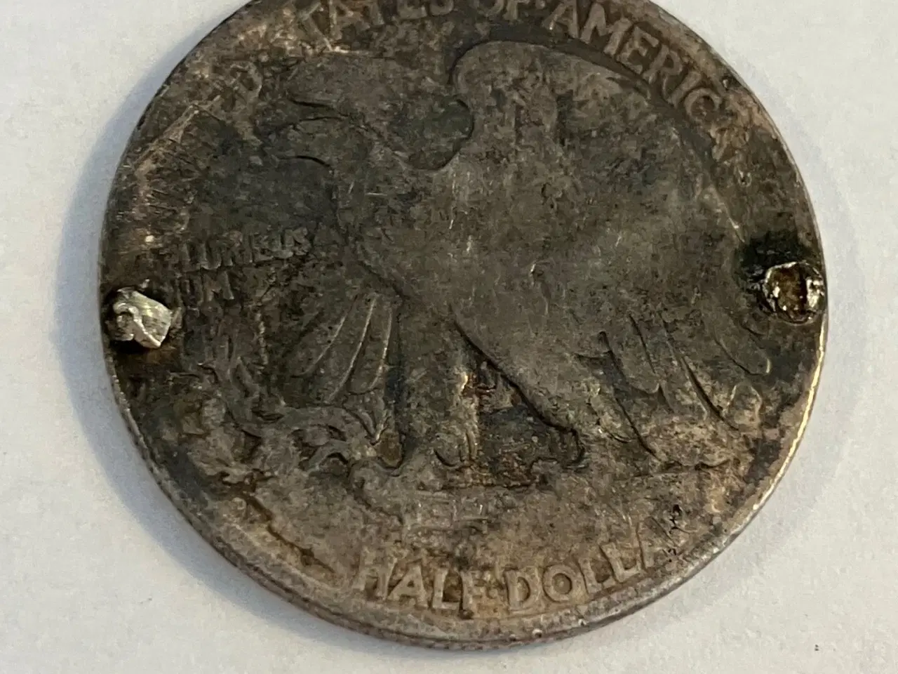 Billede 2 - Half Dollar 1921 USA - Slidt og monteringsspor
