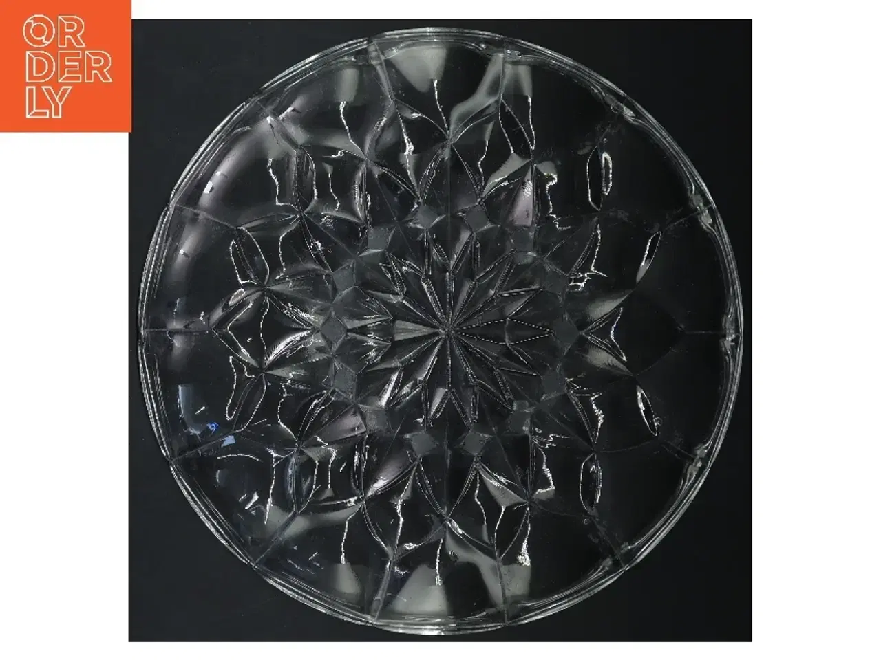 Billede 2 - Glasfad med mønster (str. Ø 29 cm)