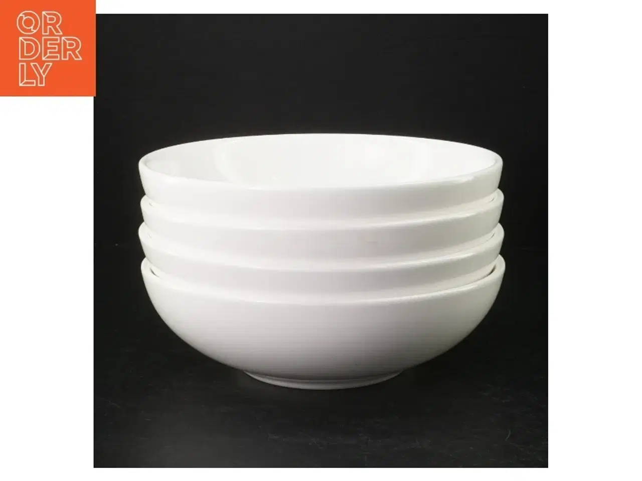 Billede 1 - Hvide porcelænsskåle fra Normann (str. Ø. 21,5 cm)