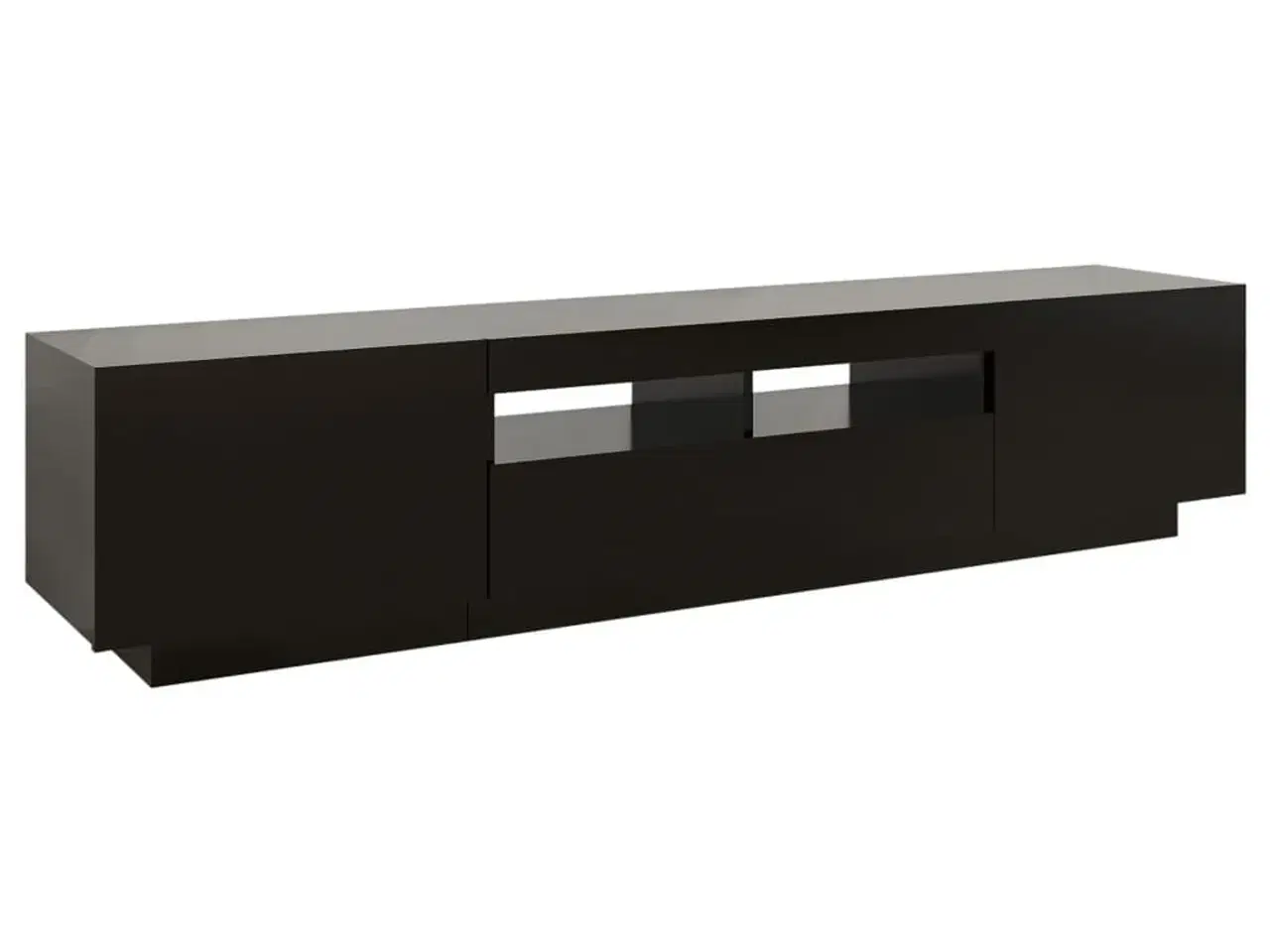 Billede 7 - Tv-skab med LED-lys 180x35x40 cm sort