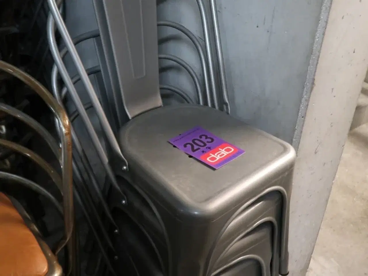 Billede 4 - 16 stk. Bistrostol i metallisk stål