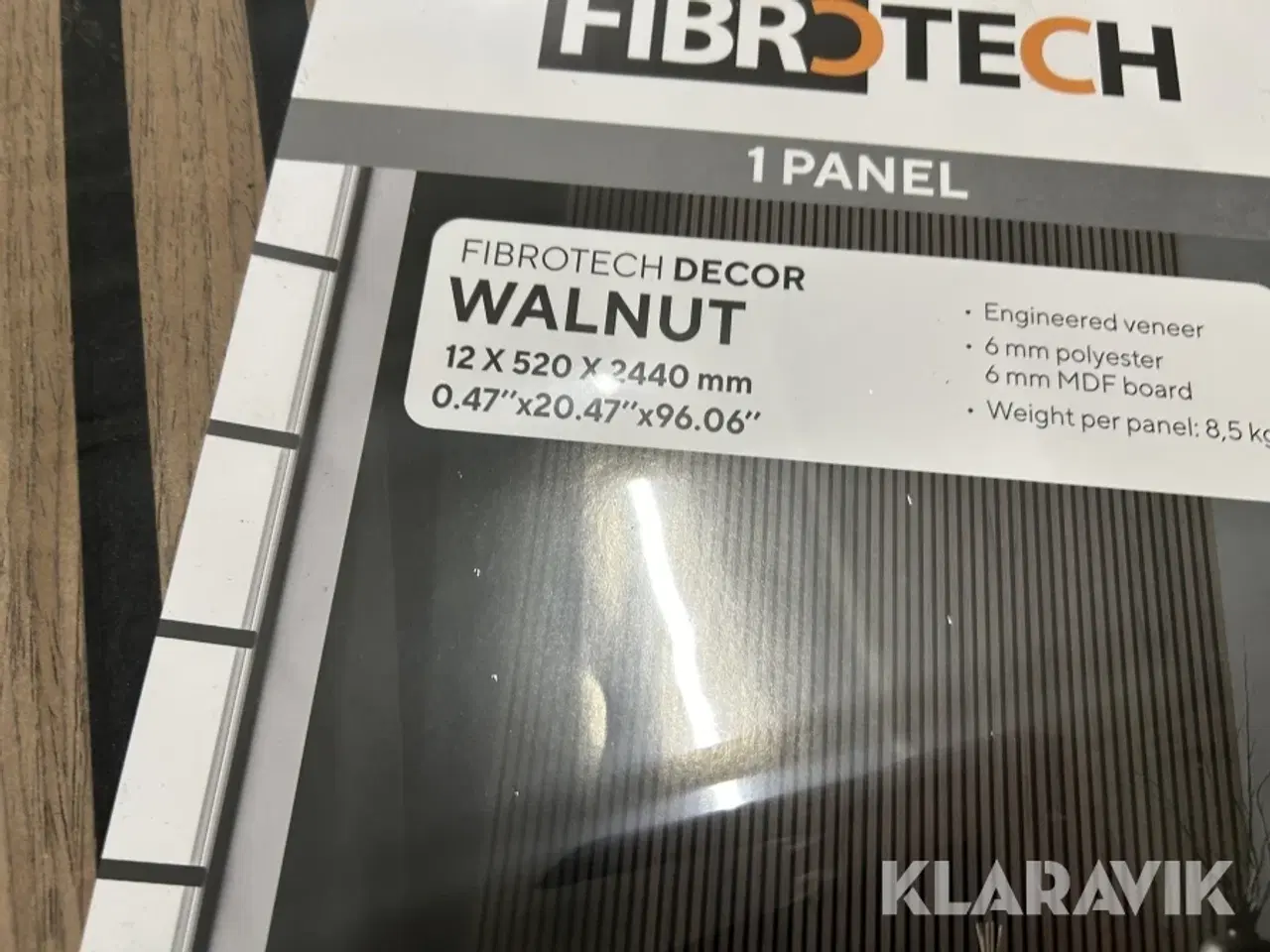 Billede 3 - Akustikpaneler Fibrotech Walnut 61 styk