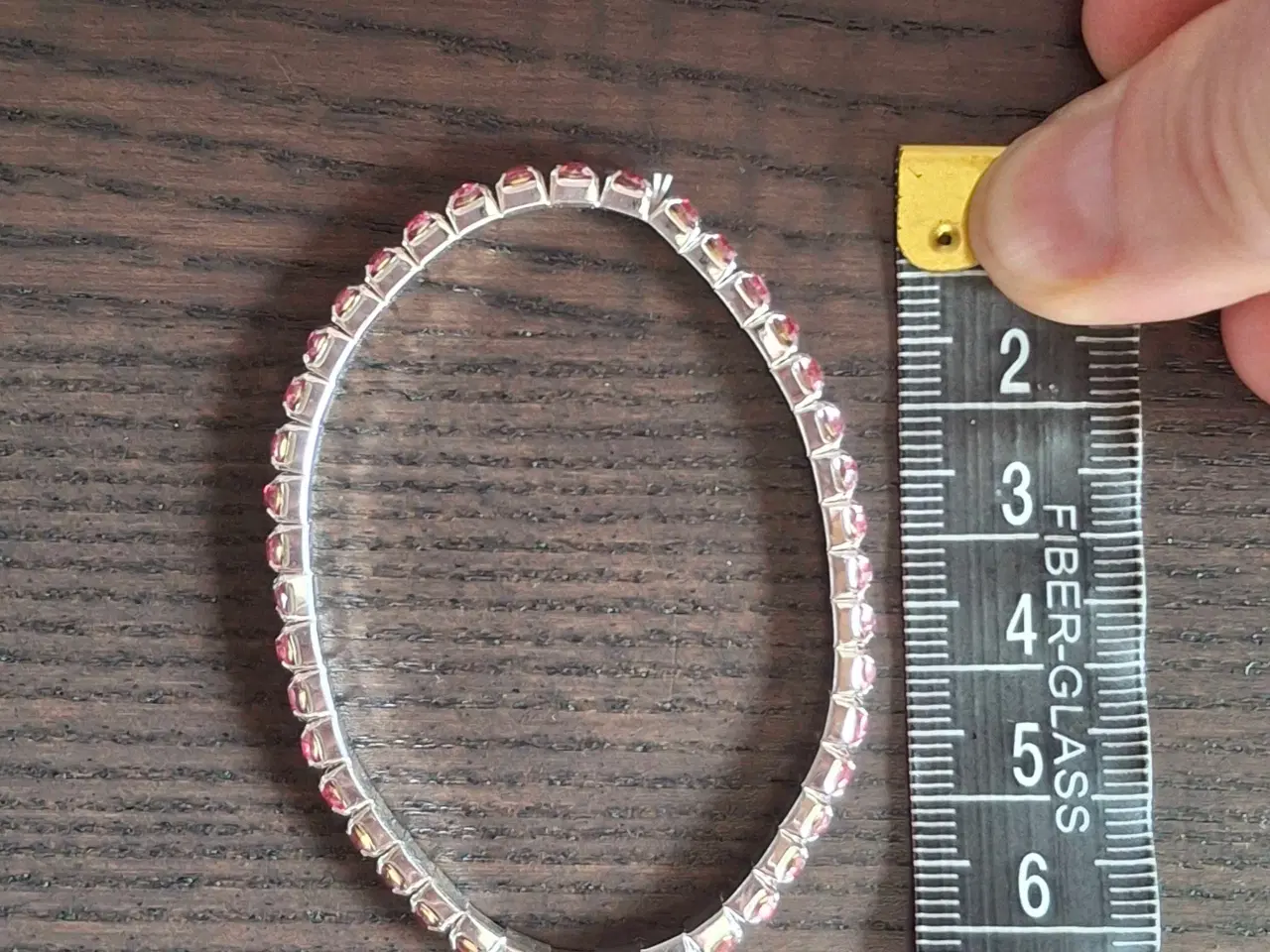 Billede 3 - Armbånd med pink sten - 12 stk
