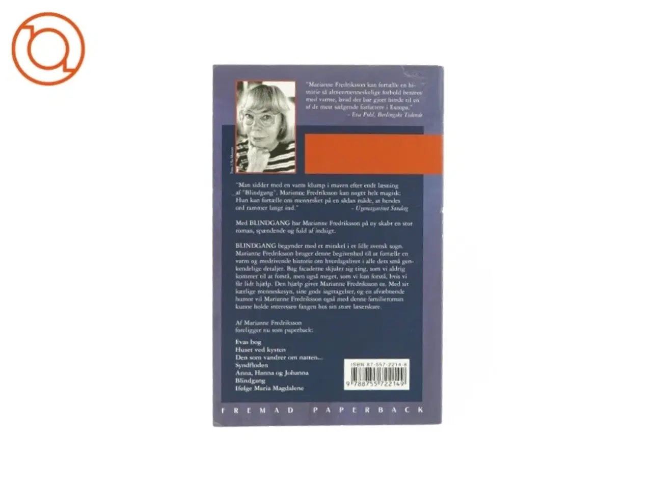 Billede 2 - Blindgang af Marianne Frederiksson (bog)