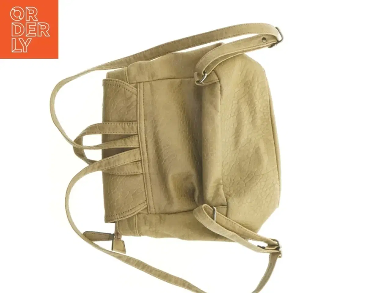 Billede 6 - Beige Bon Gout Læder rygsæk (str. 26 x 30 cm)