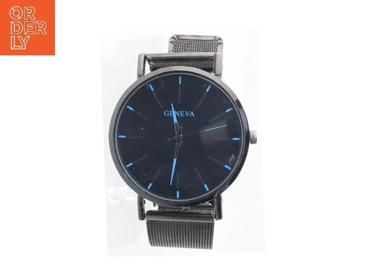 Billede 1 - Herreur med sort rem fra Geneva (str. Ø 4 cm)