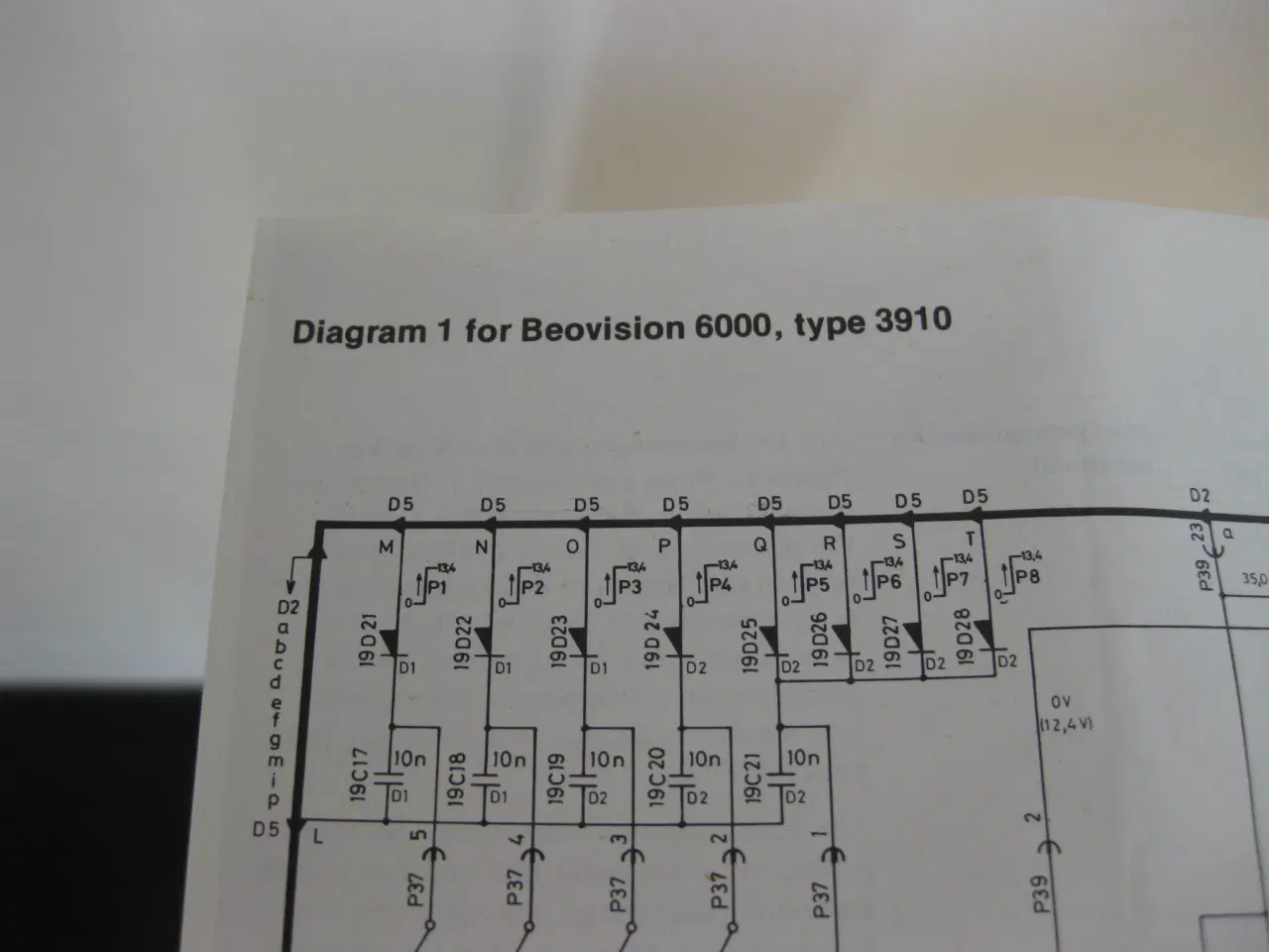 Billede 3 - Original strøm diagram til Beovision 6000