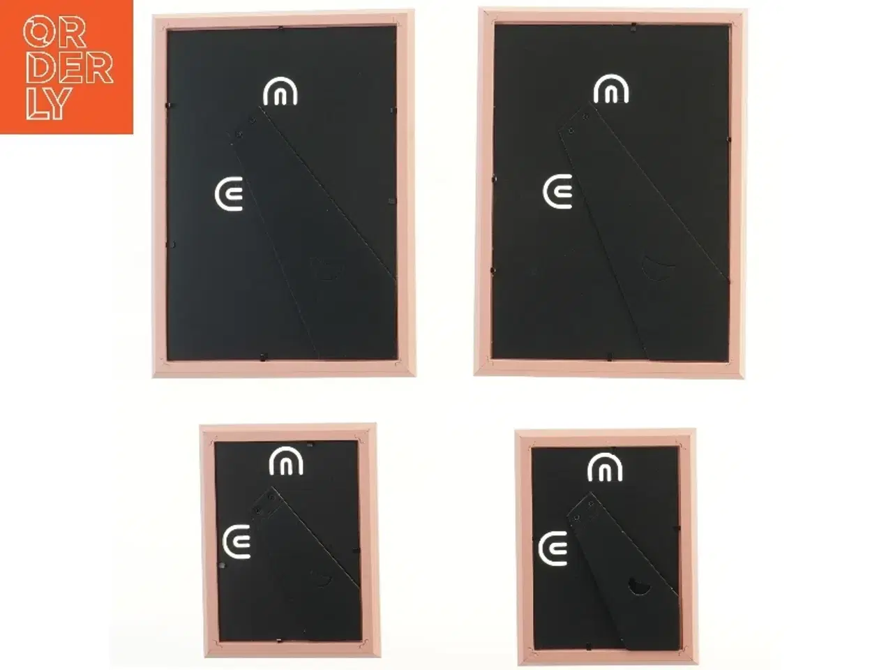 Billede 2 - 4 stk. lyserøde billedrammer fra IKEA (str. 2 stk 13x18 & 2 stk 33,5x24 cm)