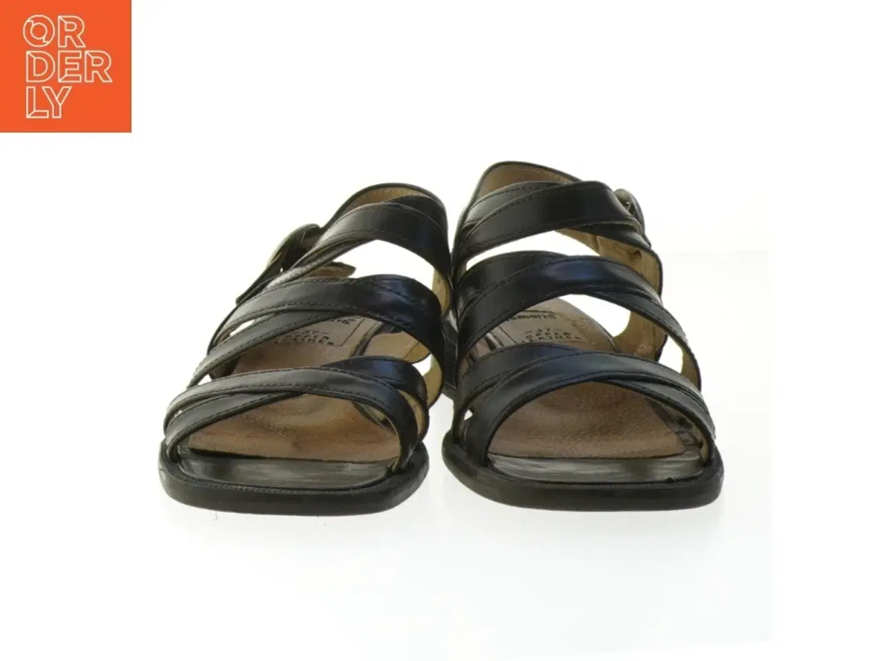 Billede 3 - Sorte lædersandaler, str. 37 fra Tamaris (str. 37 )