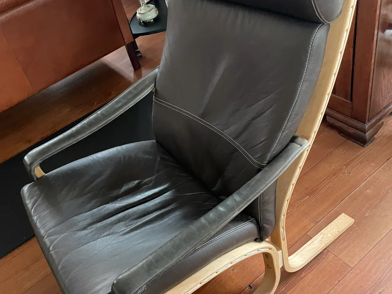 Billede 2 - Siesta stol m. armlæn (uoriginal nyere hynde) 