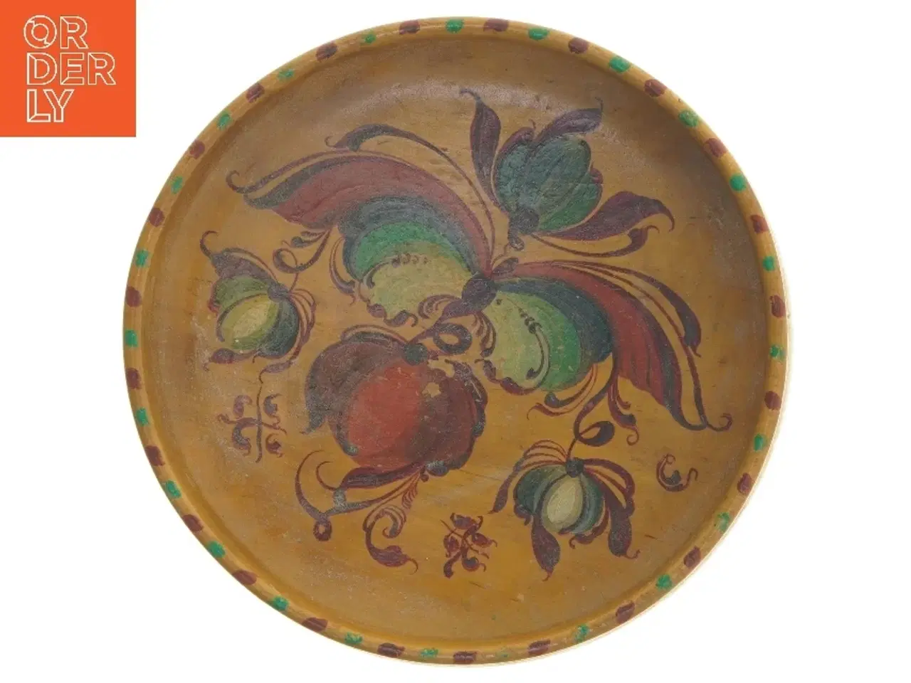 Billede 1 - Dekorativ skål med blomsterdesign (str. Ø 21,5 cm)